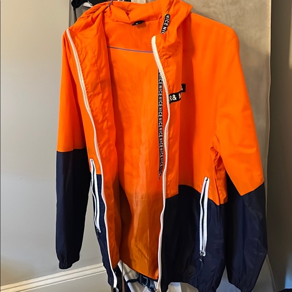 Blue and orange rain jacket - Picture 5 of 5